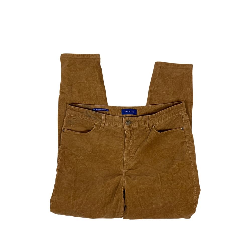 Talbots Vintage High Waist Corduroy Jegging Ankle Pants Women’s 10 Brown